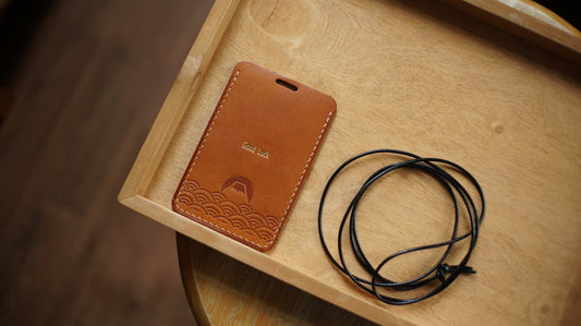 富士山 / 招財貓皮革工作證套