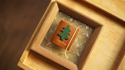 迷你皮革聖誕卡