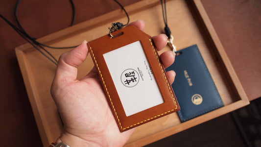 招財貓皮革工作證套