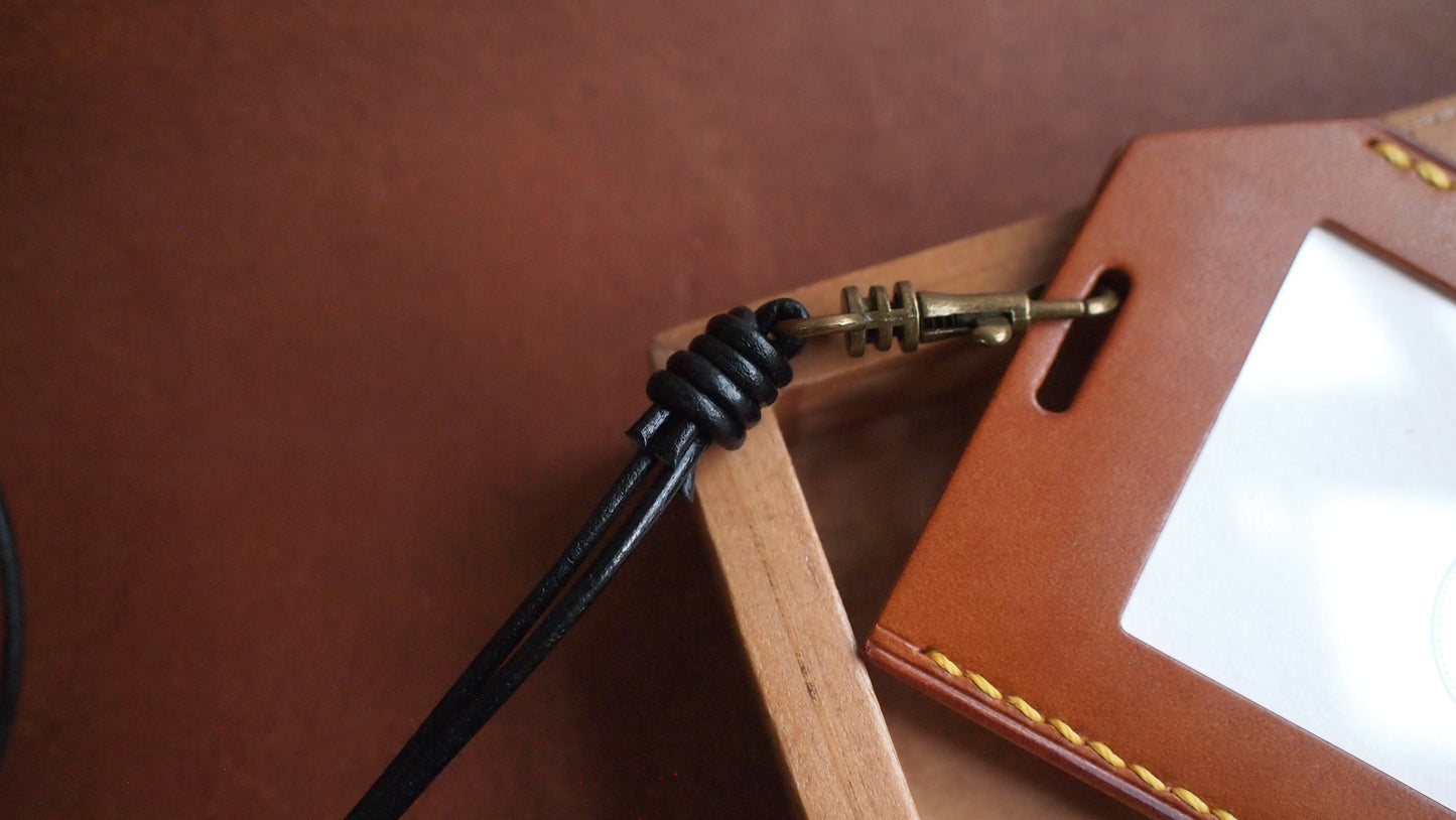 招財貓皮革工作證套