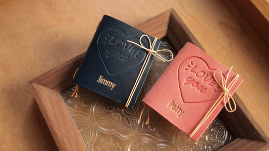 迷你皮革情人節卡 (可刻字)