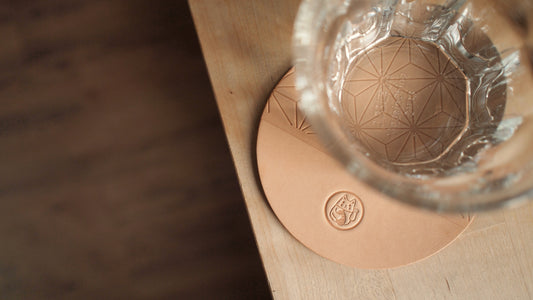 招財貓皮革杯墊