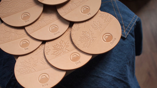 富士山皮革杯墊