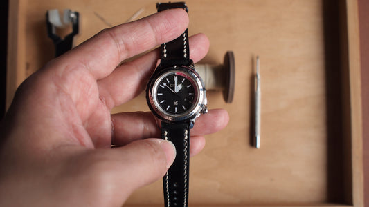 日本馬臀皮革錶帶訂製