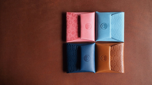 富士山皮革零錢包