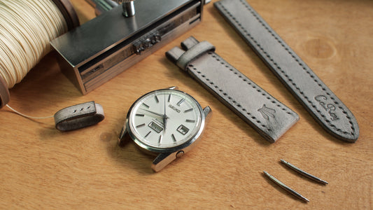 意大利擦蠟皮革錶帶訂製