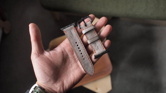 客製化意大利擦蠟皮革錶帶訂製 Apple Watch