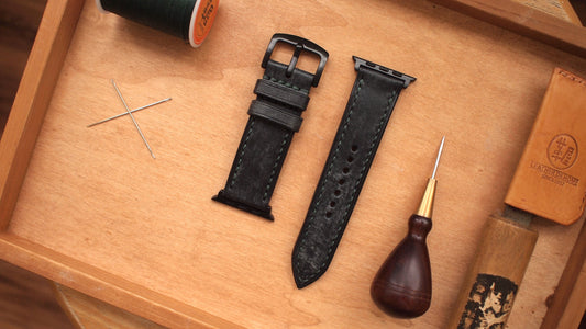 客製化意大利擦蠟皮革錶帶訂製 Apple Watch