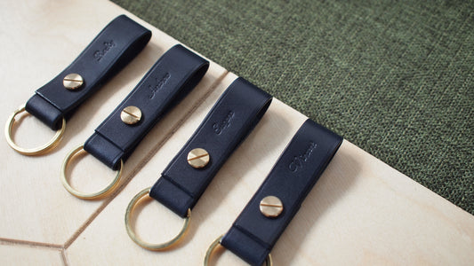 黃銅皮革鎖匙扣