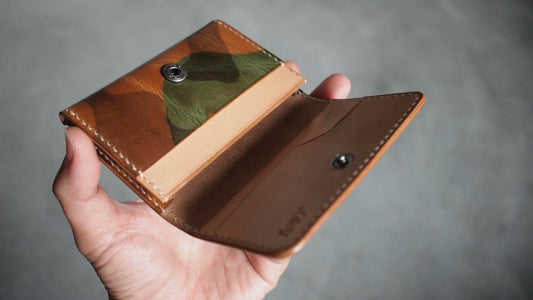 客製化意大利迷彩皮革卡片套