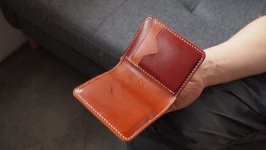 客製化日本馬臀皮革短銀包