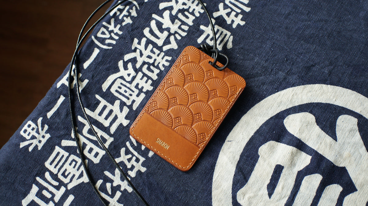 日系紋理皮革工作證件套