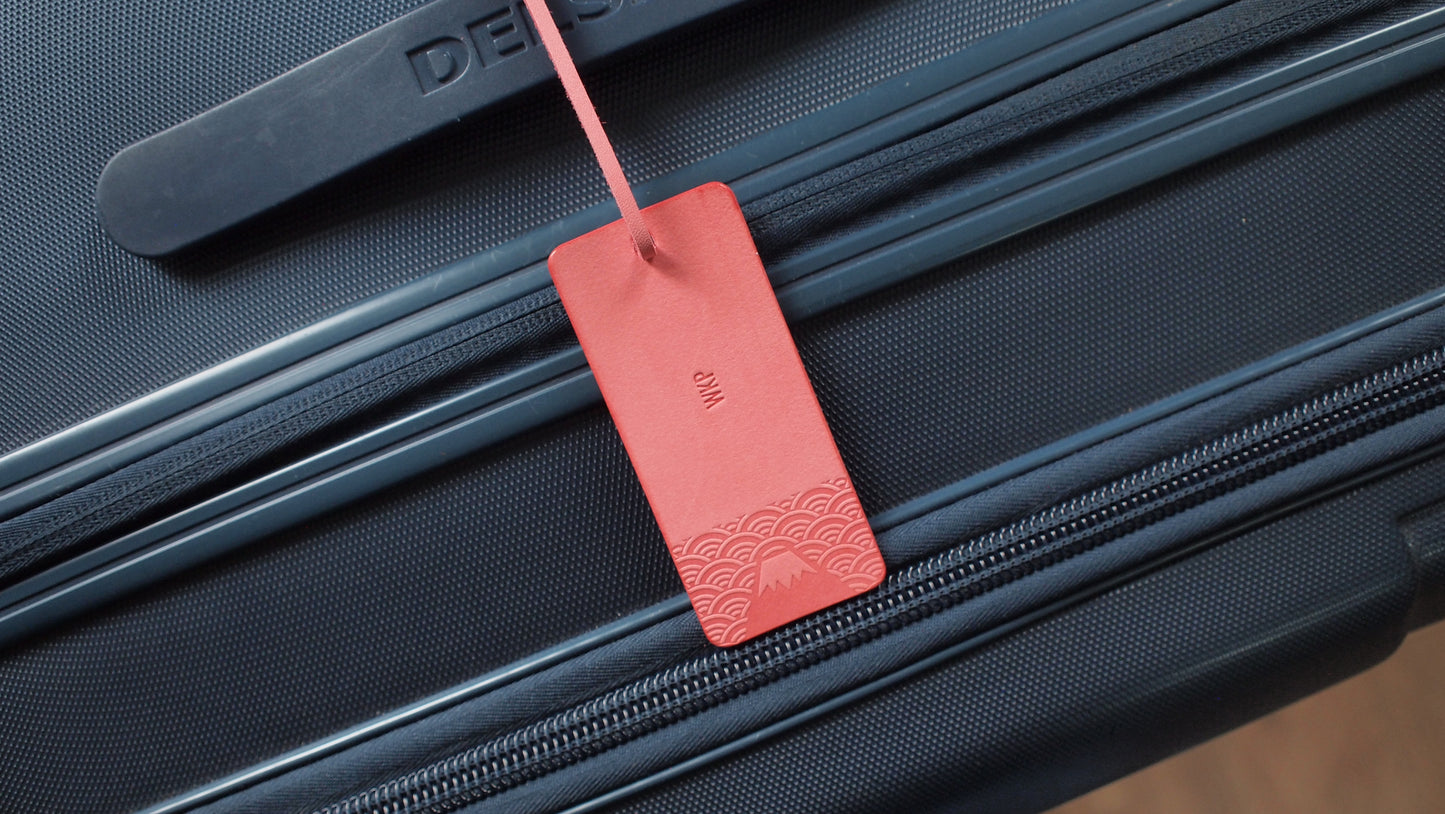 Mount Fuji Leather Luggage Tag / Bookmark