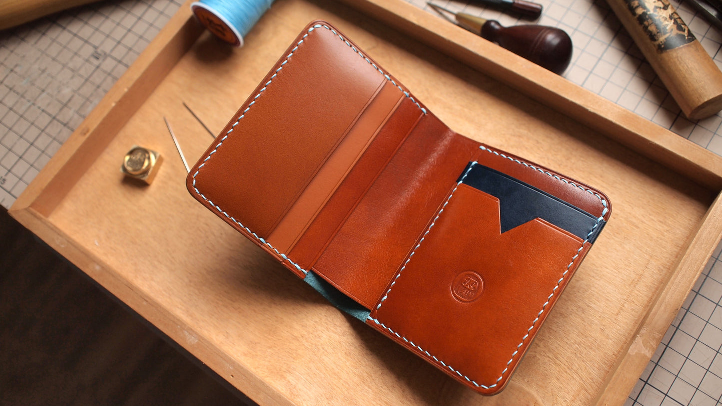 Customized Italian Leather Short Wallet