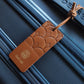 Customized lucky cat leather luggage tag / bookmark (can be engraved)