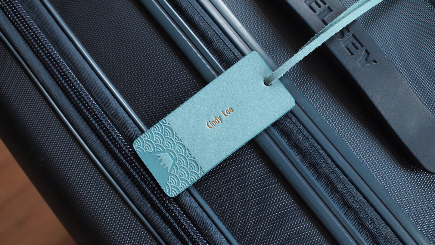 Mount Fuji Leather Luggage Tag / Bookmark