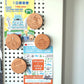 Mt. Fuji Lucky Cat Dharma Carp Refrigerator Sticker Magnet Sticker