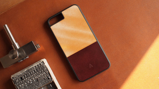 Italian waxed leather mobile phone case customized iPhone case