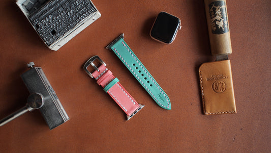 Customized leather strap two-color custom Apple Watch