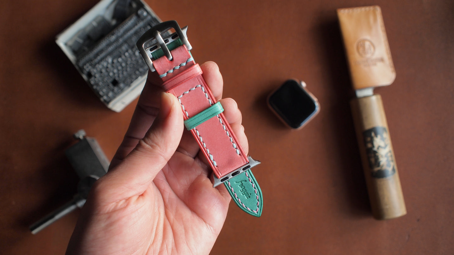 Customized leather strap two-color custom Apple Watch