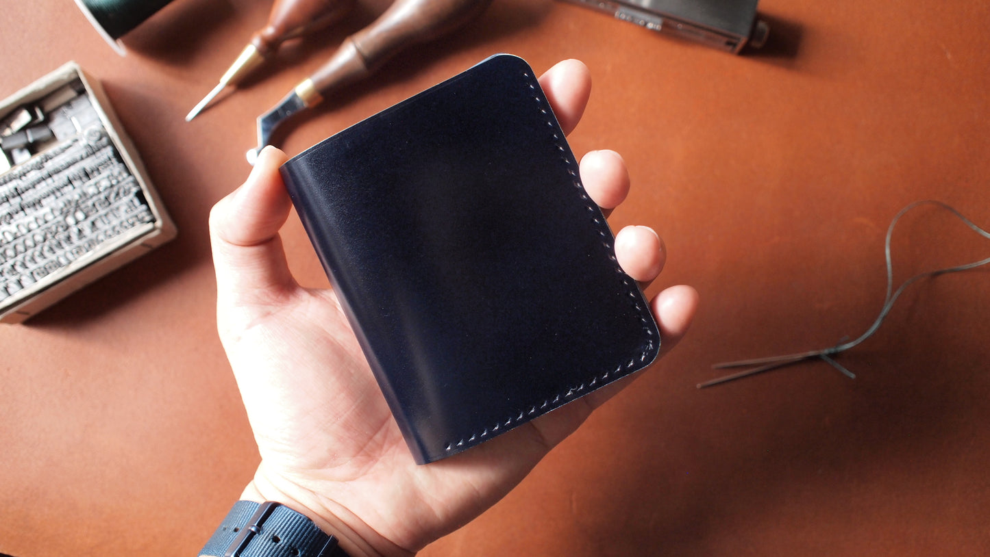 Customized Japanese Cordovan Leather Short Wallet