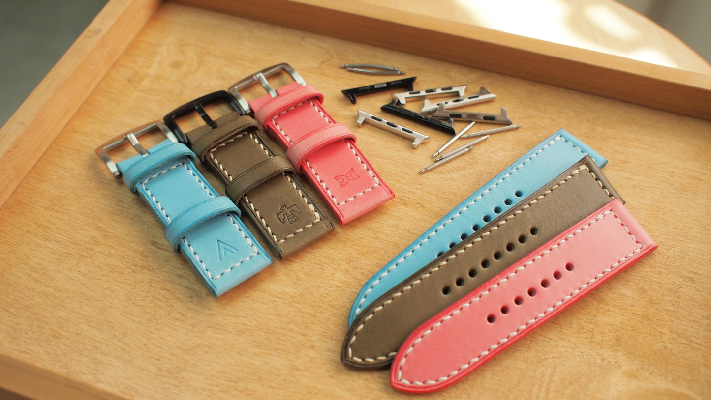 Indian Pattern Leather Strap Customized Apple Watch
