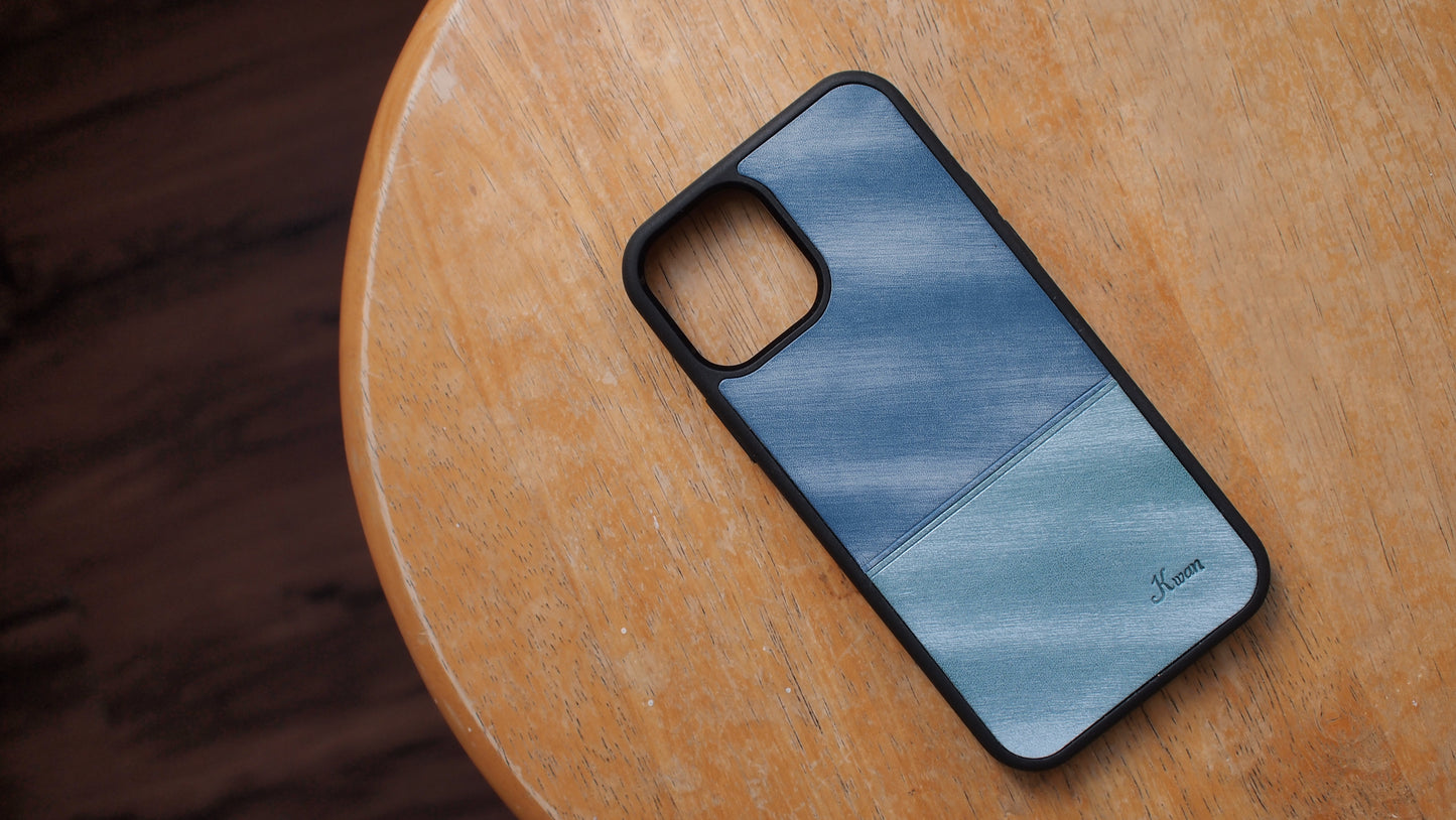 Italian waxed leather mobile phone case customized iPhone case