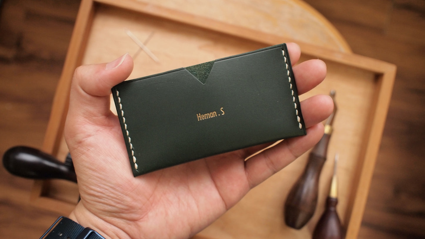 Customized Italian Leather Card Holder