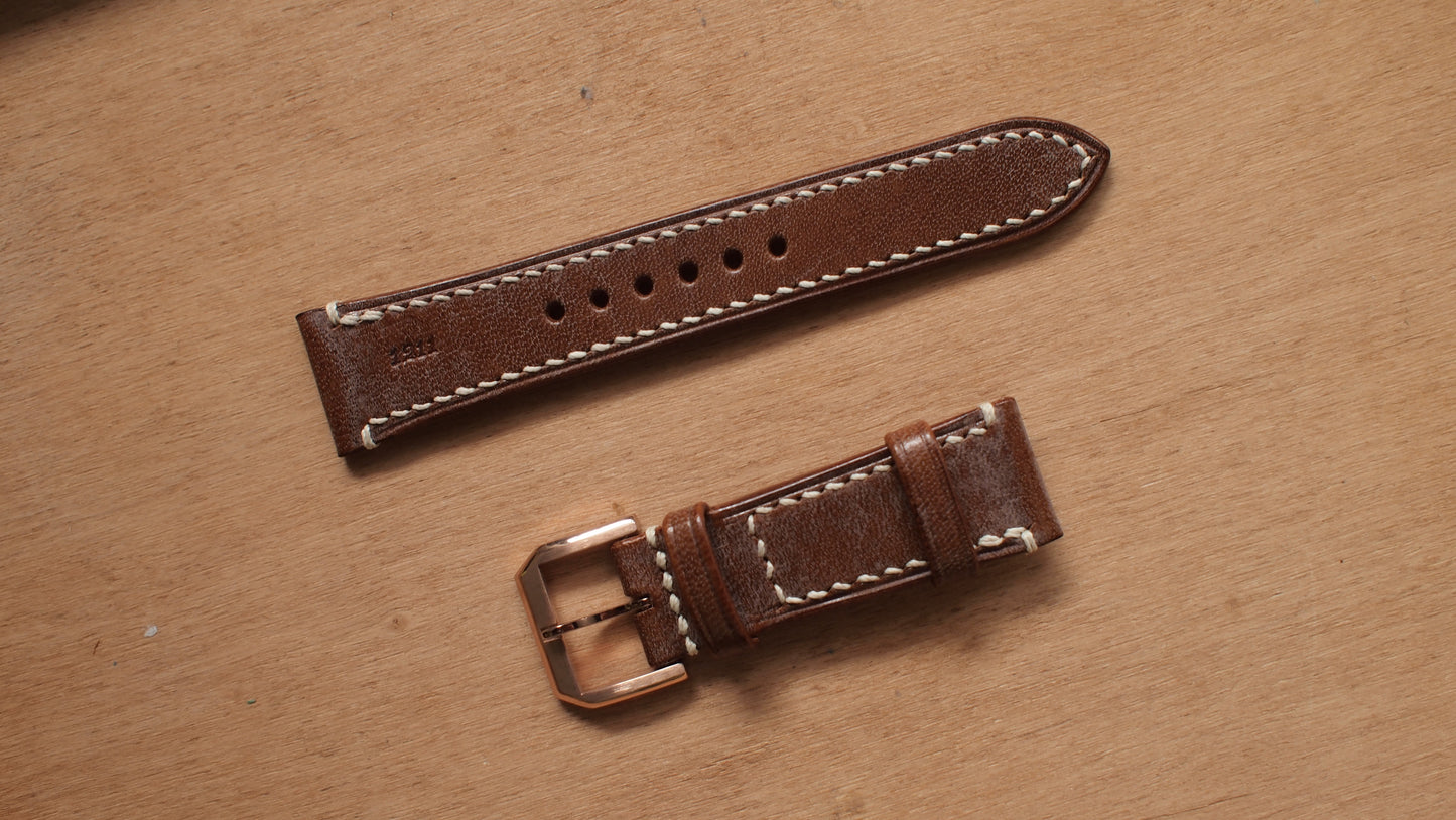 Made-to-order Italian waxed leather straps