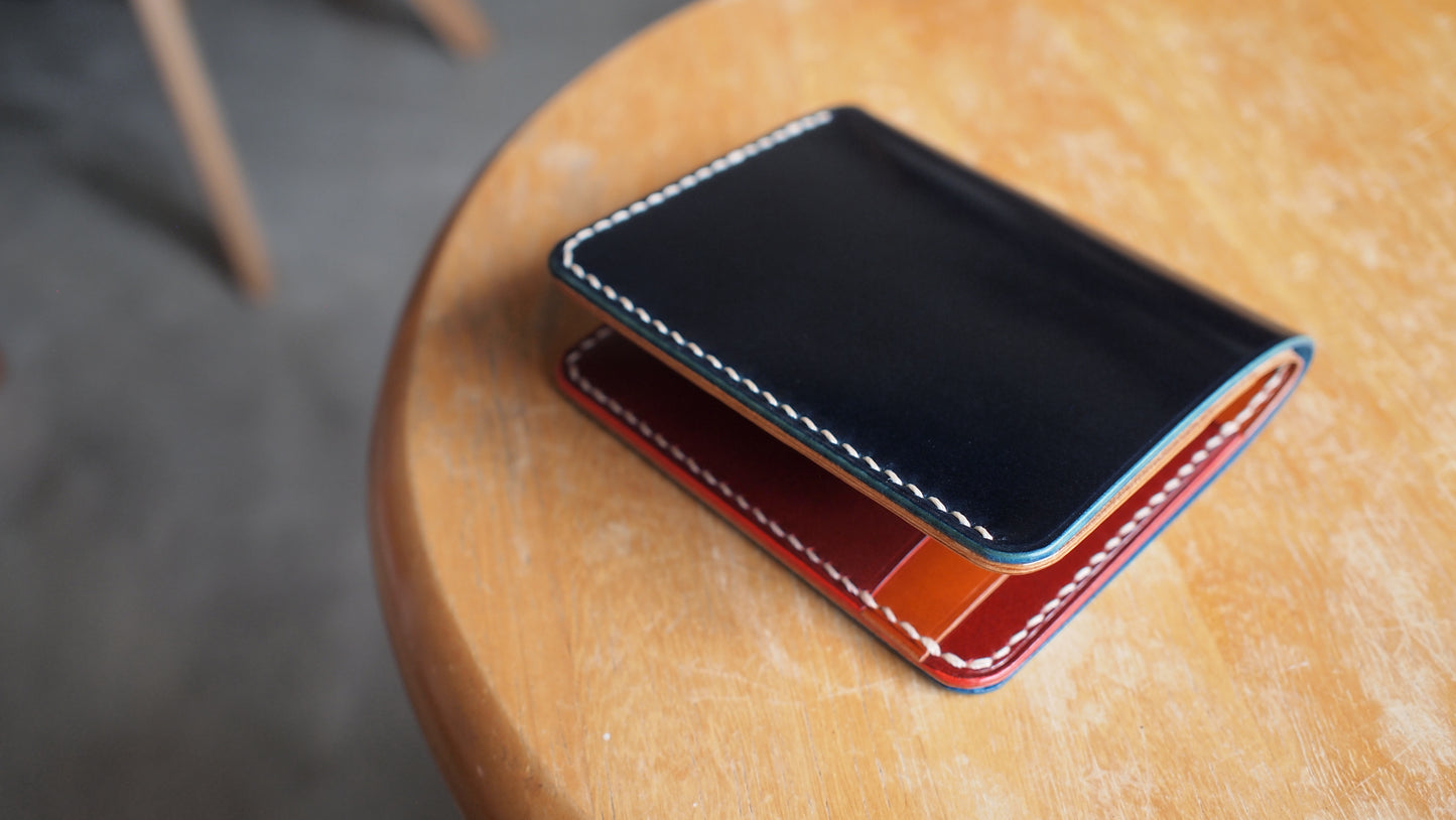 Customized Japanese Cordovan Leather Short Wallet