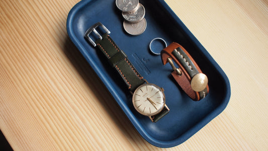 Leather Jewelry Tray/ Stationery Tray